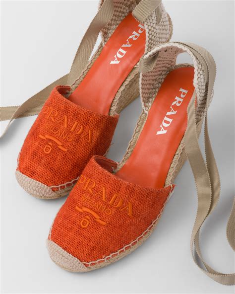 prada orange espadrilles|prada espadrilles.